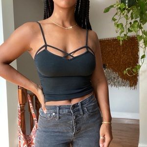 Brandy Melville Black Cami Crop Top